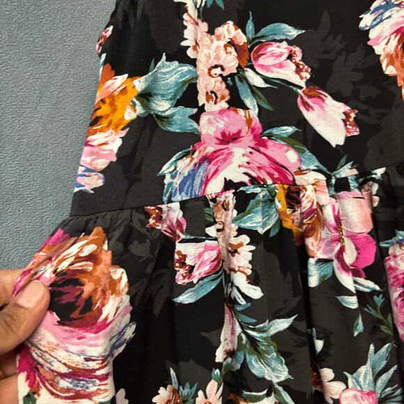 Band of Gypsies Babydoll Maxi Dress Y2K Floral Flowy Cottage Fairy Hippy Peasant - Picture 10 of 11